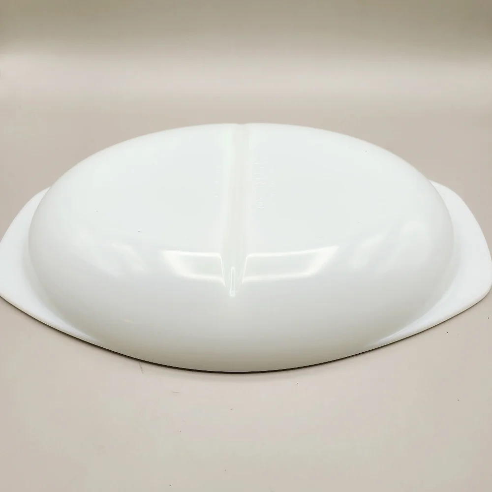 Vintage Pyrex Divided Casserole Dish White Milk Glass #1063 11/2 Qt